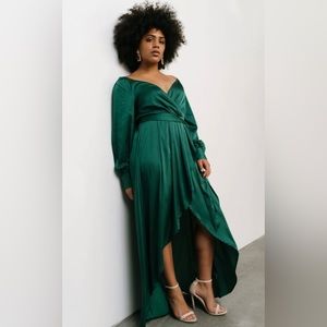 Baltic Born Rogue Tulip high low dress, hunter green, NWT size 2X